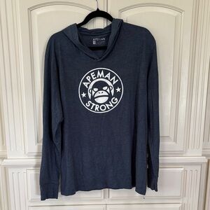 Apeman Strong Hooded Long Sleeve Tee - Charcoal Gray